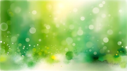 Obraz premium Abstract spring. green, yellow and white watercolor background.