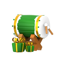 Ramadan Drum 3D Illustration