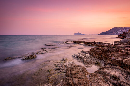 Gorgeous Sunset over Calpe, Costa Blanca, Spain