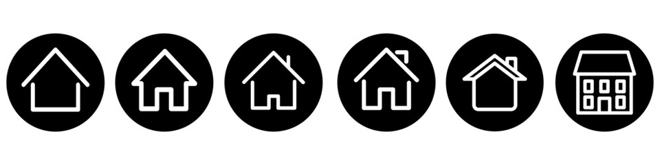 Homepage icon vector set. House illustration sign collection. Home symbol. Building logo.