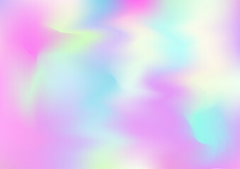Holograph Dreamy Banner. Rainbow Overlay Hologram Cover. Neon - 728370959