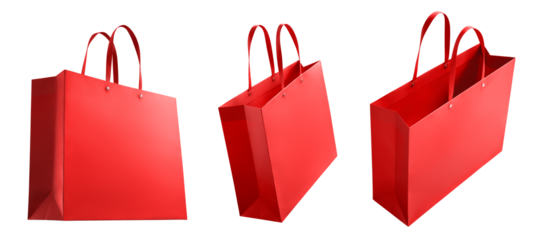 Various type of shopping bags isolated