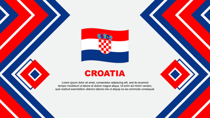 Croatia Flag Abstract Background Design Template. Croatia Independence Day Banner Wallpaper Vector Illustration. Croatia Design