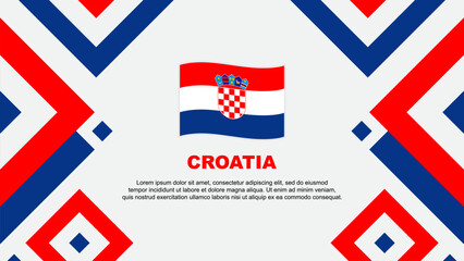 Croatia Flag Abstract Background Design Template. Croatia Independence Day Banner Wallpaper Vector Illustration. Croatia Template
