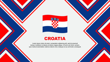 Croatia Flag Abstract Background Design Template. Croatia Independence Day Banner Wallpaper Vector Illustration. Croatia Vector