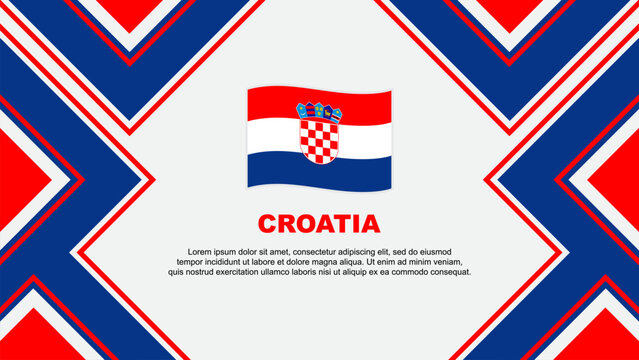 Croatia Flag Abstract Background Design Template. Croatia Independence Day Banner Wallpaper Vector Illustration. Croatia Vector