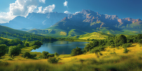 impressive african panoramic landscape
