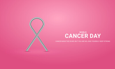 World Cancer Day. Cancer day creative design for social media post.