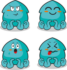 characters and elements for poster of sticker design