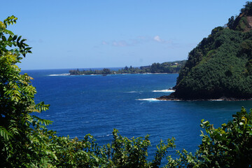 Naklejka premium Keanae Peninsula, Hana Highway, Island of Maui, Hawaii, United States
