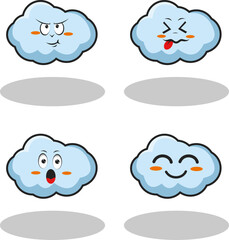 characters and elements for poster of sticker design