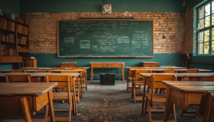 Chalkboard Classroom A Teacher's Paradise Generative AI