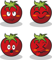 characters and elements for poster of sticker design