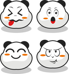 characters and elements for poster of sticker design