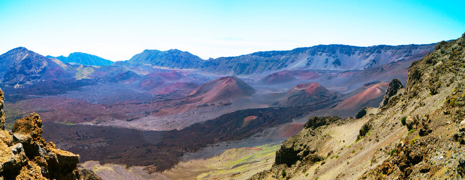 Landscape of Haleakala Volcano, Maui Island, Hawaii, United States