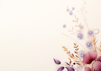 Obraz na płótnie Canvas Floral background with copy space for your text