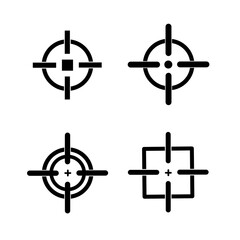 vector set of target focus icons on white background