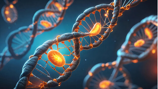 DNA strand in action