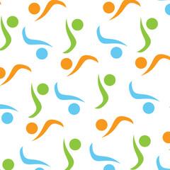 Social media network Seamless Pattern Isolated on white background