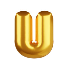 3D gold balloon letter U © Murez Alsyad