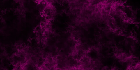Abstract cosmic purple ink texture deep space galaxy nebula aquarelle canvas for creative design. Dense smoke in purple neon light on a dark background.  Dark Magenta Galaxy Watercolor Texture