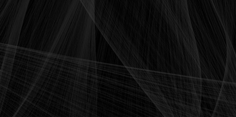 Abstract monochrome background of lines minimalistic space forming striped texture. Modern technology dark black Geometric grid background