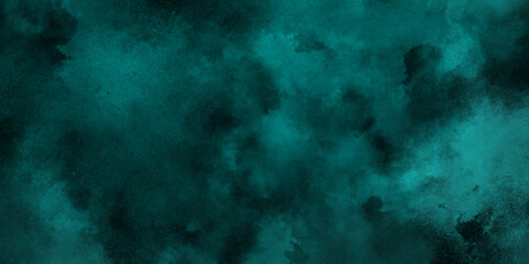 Black blue green gray painted concrete texture or background and grain elements. Abstract grainy and empty smooth light green smoke grunge texture. Mint smoke texture on black. Freeze motion of dust.