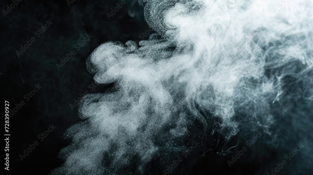 Poster a black and white photo of a smoke cloud. can be used for various creative projects