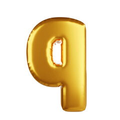 3d Balloon letter Q lower case