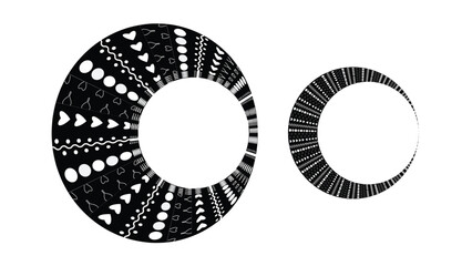 Set of Maori Polynesian tattoo bracelets border. Tribal sleeve seamless pattern vector. Samoan bracelet tattoo design vector illustration, - obrazy, fototapety, plakaty
