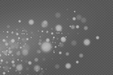 
Sparkling magical dust particles. White sparkles sparkle with a special lighting effect.