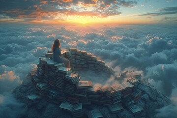 A Reading Cloud A Bookish Paradise Generative AI
