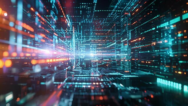 Holographic projections of global cybersecurity statistics including the number of daily attacks and the staggering cost of cybercrime serving as a constant reminder of the