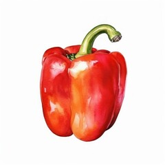 red watercolor paprika
