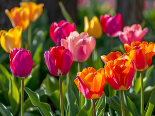 Obraz premium beauty tulip flower vibrant colorful flora