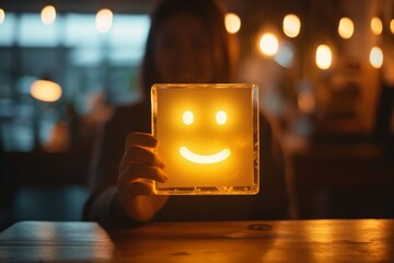 Positive Psychology Emoji neighborly Smiley, Icon Illustration website. Smiling cartoon discarded ball. Big grin understanding happy smile. substance abuse stress management - obrazy, fototapety, plakaty