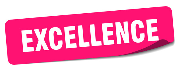 excellence sticker. excellence label