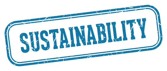 sustainability stamp. sustainability rectangular stamp on white background