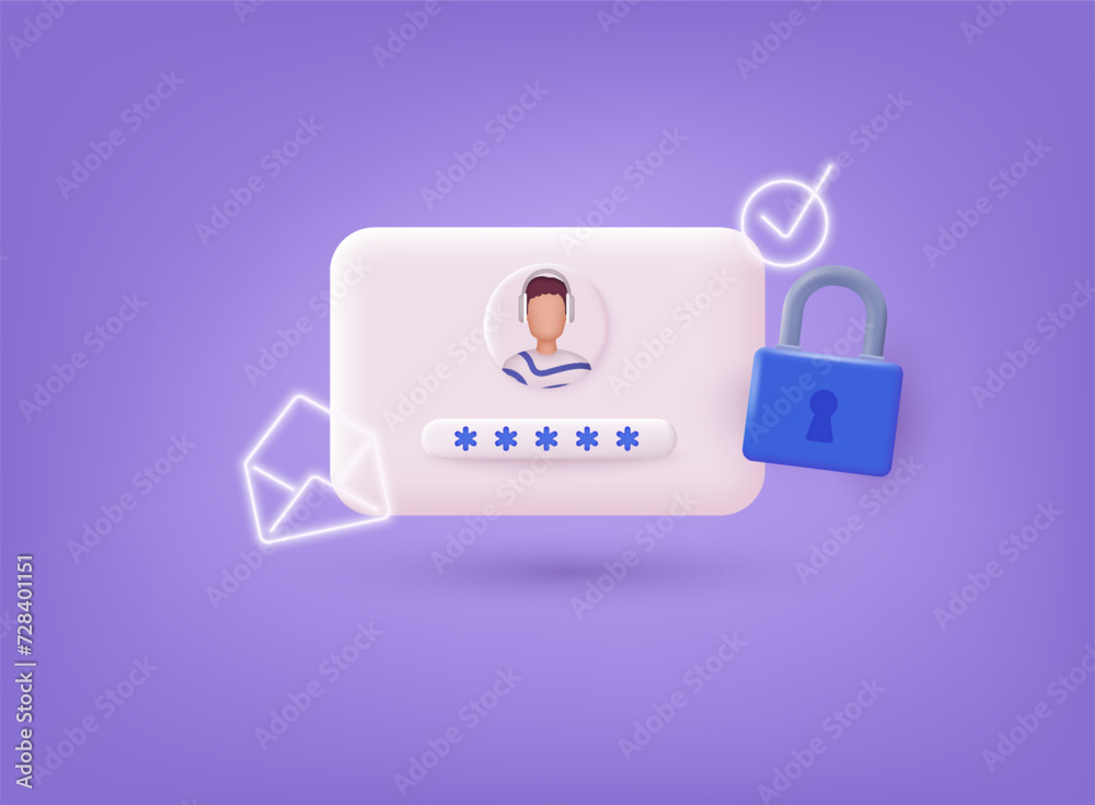 Poster account login and password form on smartphone app. user authorization, login authentication page, si