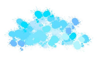 Fototapeta premium abstraction in blue turquoise, azure color on white like a frame