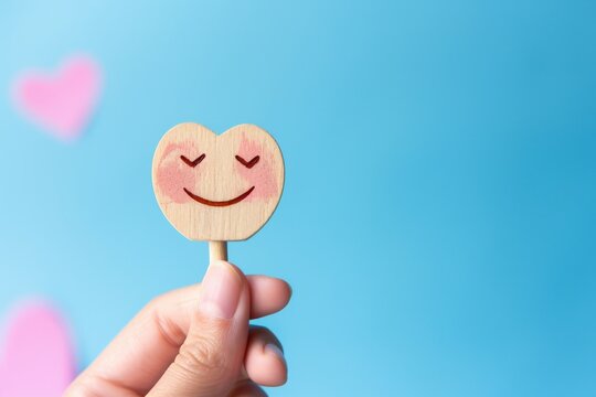 Positive Psychology Emoji empathy Smiley, Icon Illustration creative illustration. Smiling cartoon emotional trigger. Big grin laughing happy smile. persuasive technique stress management