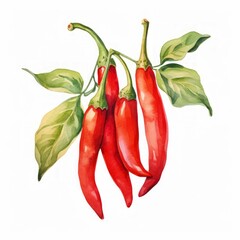 watercolor chili peppers
