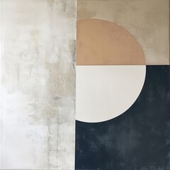 neutral shapes minimalism illustration.