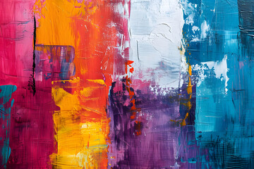 Colorful Abstract Acrylic Painting.