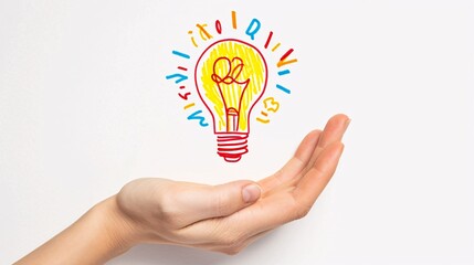 Idea and concept symbol isolated on white background.