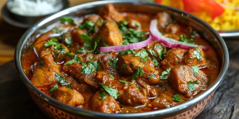 Flavorful Indian dish featuring zesty chicken chuka.