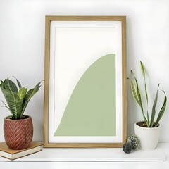 Frame mockups '' blank'' green color