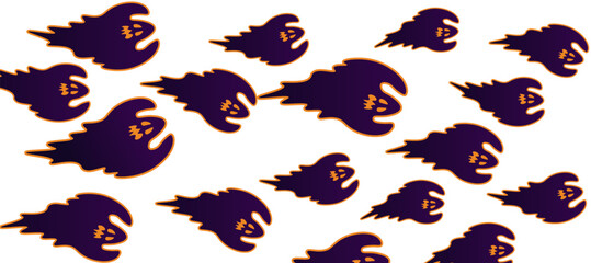 flying ghost abstract pattern design background