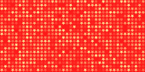 Red pattern stars symbols. Independence Day bright background. Vector Illustration.