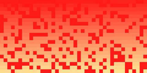 Fototapeta premium Minimalistic red background banner mosaic particles of different shades. Universal bright vector background. Banner, flyer, cover pattern.